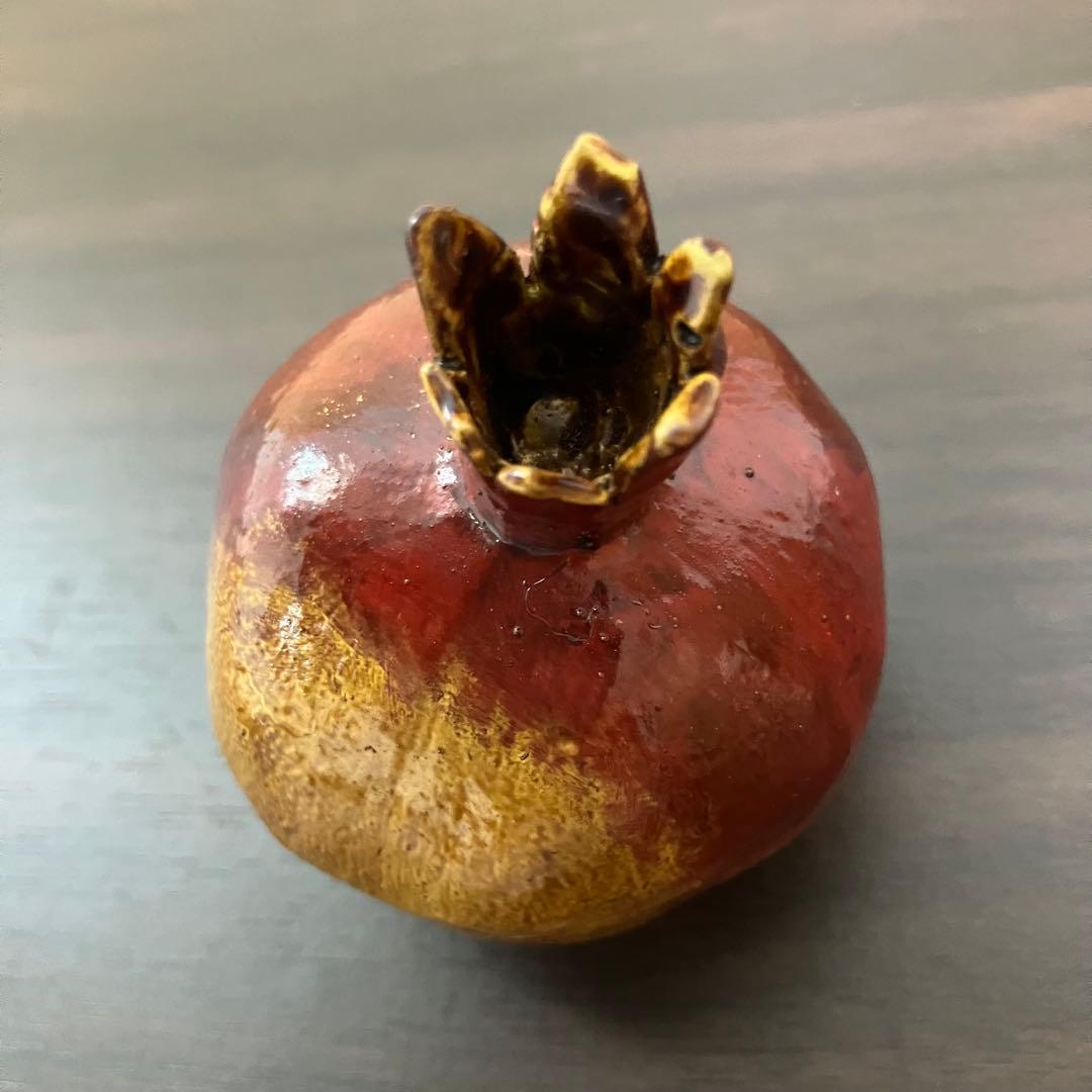 柘榴香合【茶道具/乾漆/金箔/ざくろ/骨董品/古美術/工芸品】