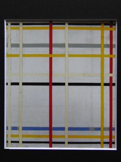 ピート・モンドリアン、『ニューヨーク・シティ III』、希少な額装用画集より