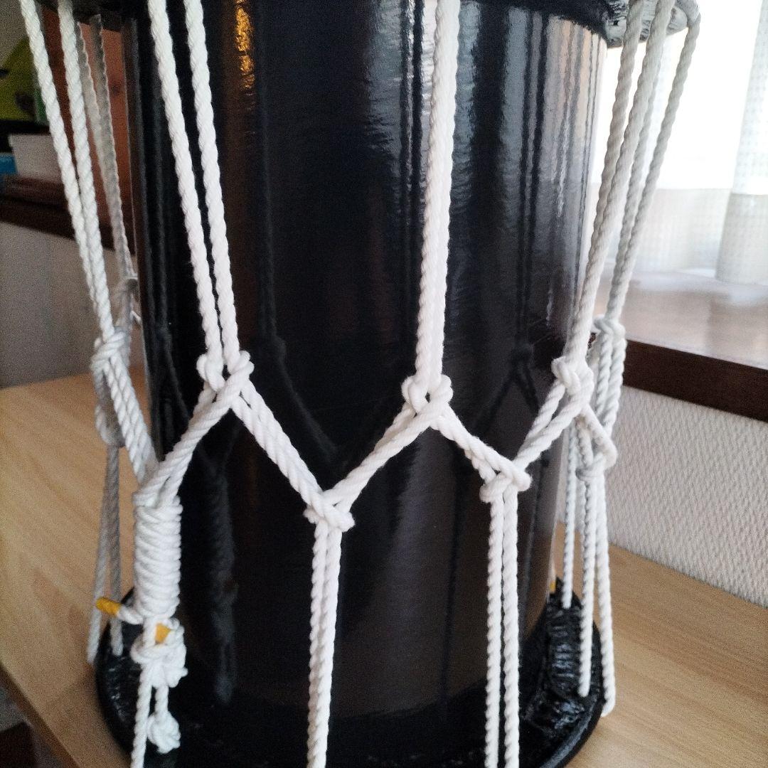 「なお様ご依頼商品」担ぎ太鼓　締太鼓　和太鼓 　天然皮革　ストラップ付中古品⑧