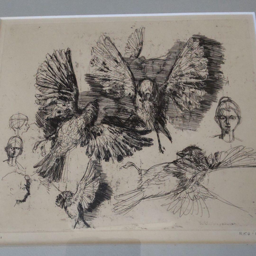 小磯良平、エッチング、デッサン、