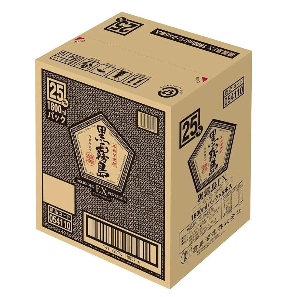 黒霧島ex1800mlパック　２ケース　12本セット