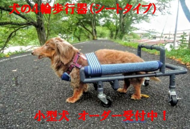 犬の四輪歩行器(小型犬シートタイプ)
