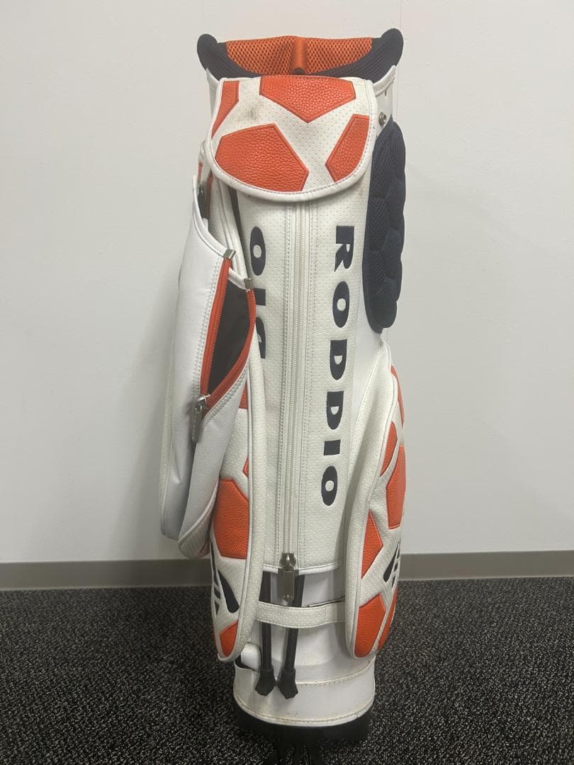 RODDIO ゴルフバッグ ハニカム　ホワイト×オレンジ044