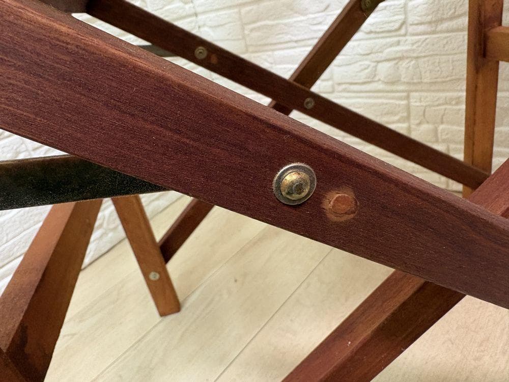 希少 未使用 Coleman コールマン ガーデン ウッドチェア 折りたたみ ②