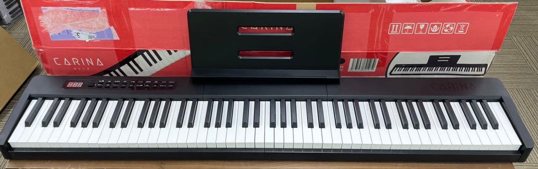電子ピアノ　88鍵盤　充電タイプ　スリム軽量 ブラック