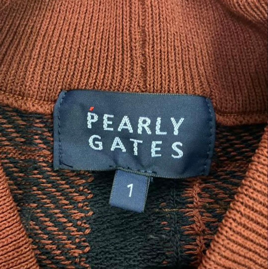 ☆美品☆PEARLY GATES チェック柄モックネックニットプルオーバー