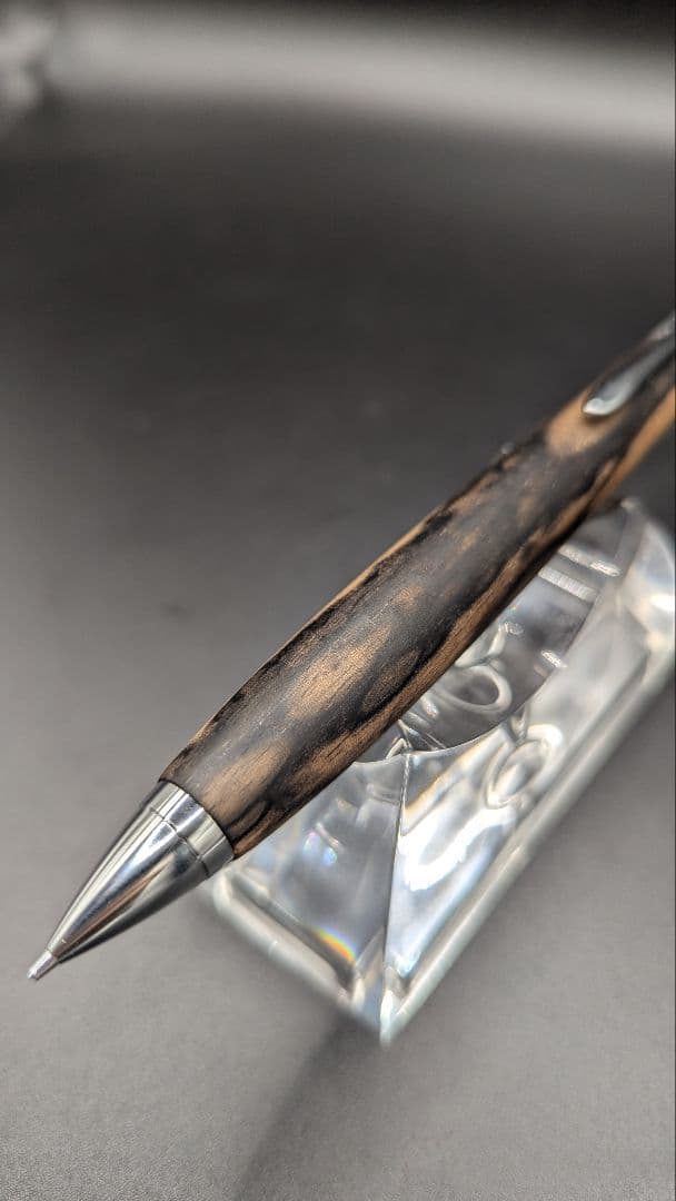 151ペン工房翌檜　黒柿　半孔雀杢　木軸シャーペン　木軸ボールペン　銘木　木材