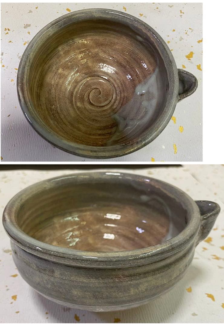 【茶道具】十四代坂倉新兵衛箱　十二代新兵衛作　萩片口小鉢五客（共箱）　○