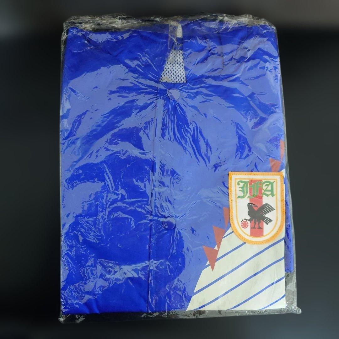 JFAエンブレム付き青色ノベルティポンチョ