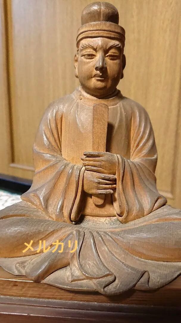 素敵な木彫　聖徳太子座像