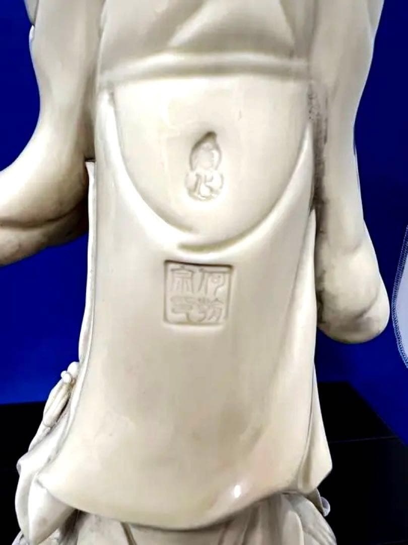 中国古美術　仏像 徳化窯白磁観音菩薩像 明時代何朝宗徳化窯観音像