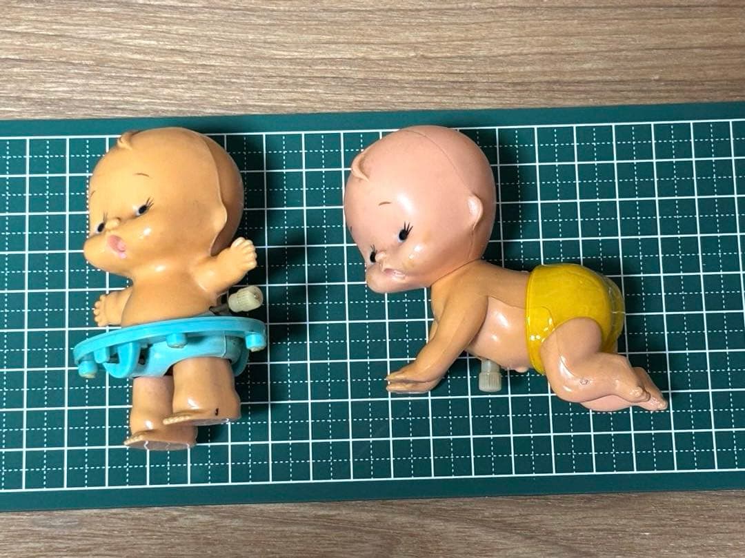 【超レア】昭和レトロ　ネジでよちよち歩く赤ちゃん　人形✖️2体セット