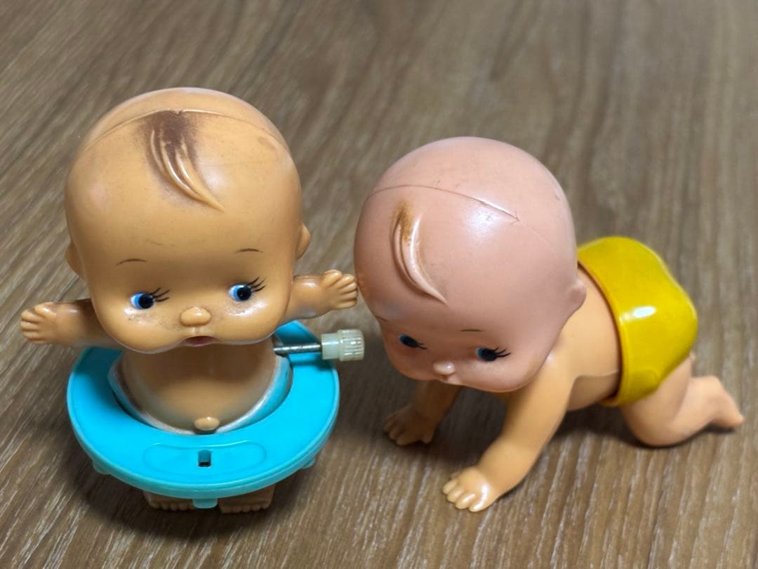 【超レア】昭和レトロ　ネジでよちよち歩く赤ちゃん　人形✖️2体セット
