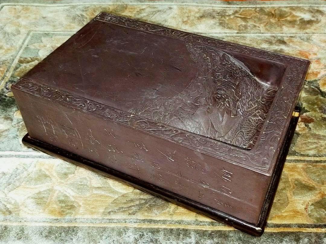 ♥中国　硯　太子硯　大型　８ｋｇ　古玩　骨董品