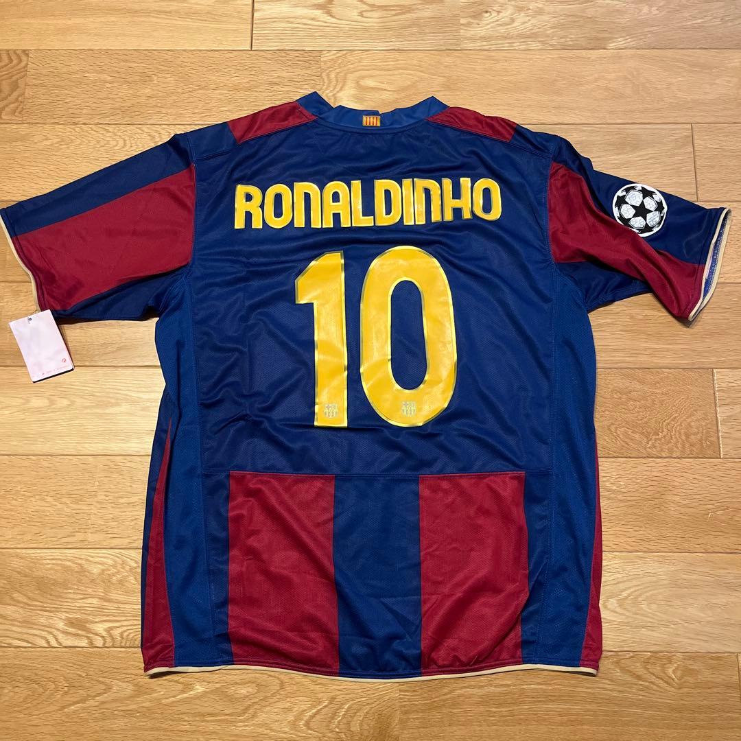 新品 未使用 ゲームシャツ RONALDINHO ロナウジーニョ バルセロナ