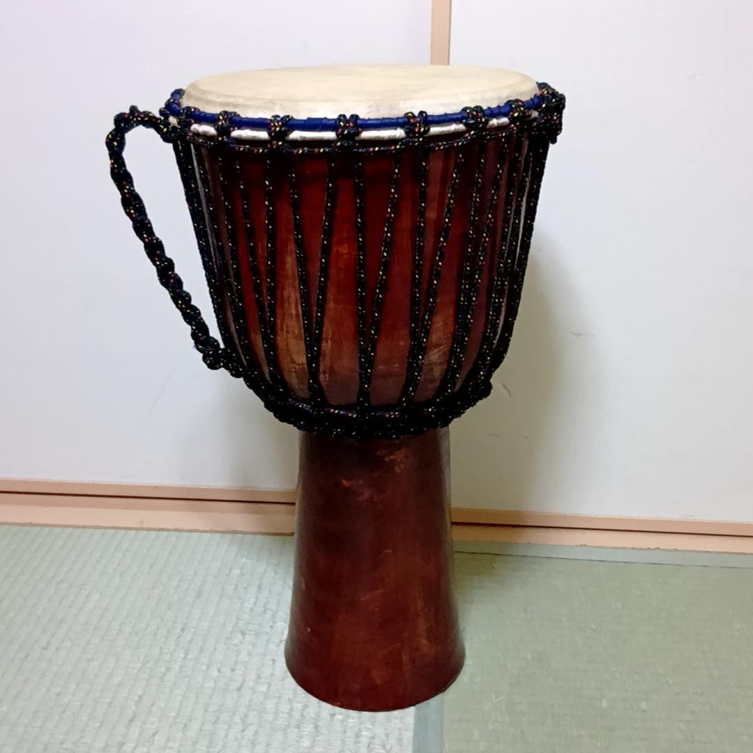 大型 　ジャンベ　 直径約32cm　 高さ約60cm　民族楽器　アフリカ