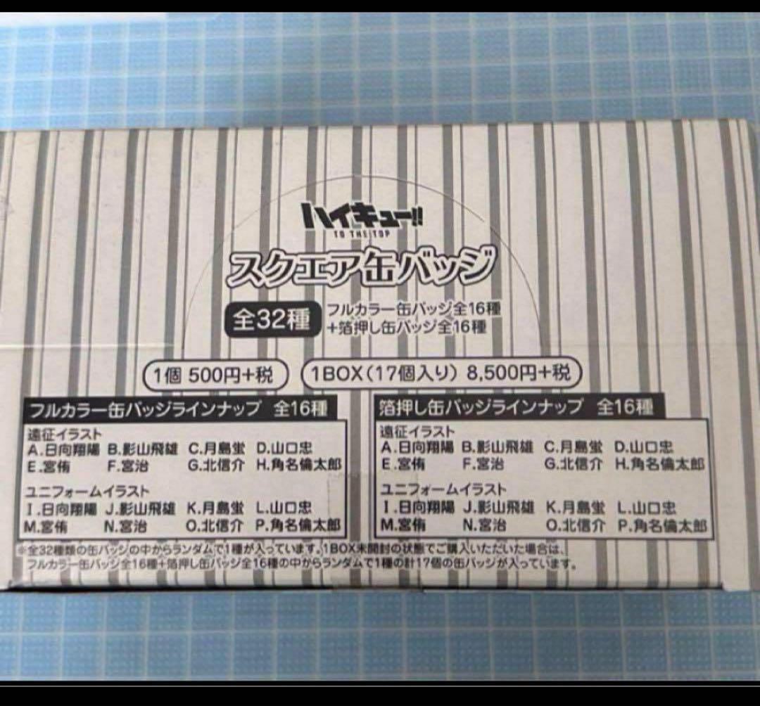 ハイキュー　フルカラー 箔押し　缶バッジ　遠征　ユニフォーム　1BOX uvpa