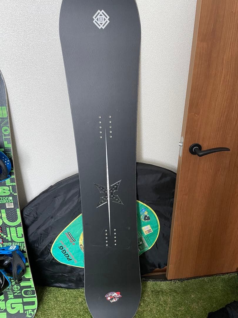 一回のみ！眞空雪板等 鍾馗モデル　花札柄 ほぼ新品 手裏剣パッド付き　150cm