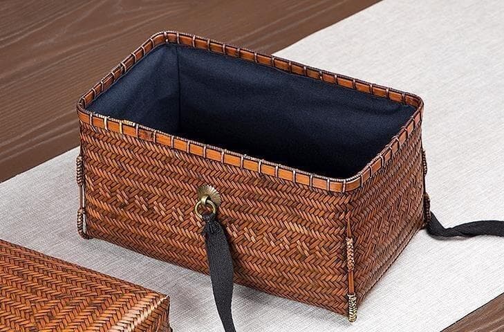 竹製収納ボックス 蓋付き 小物入れ　茶道＊お菓子入れ