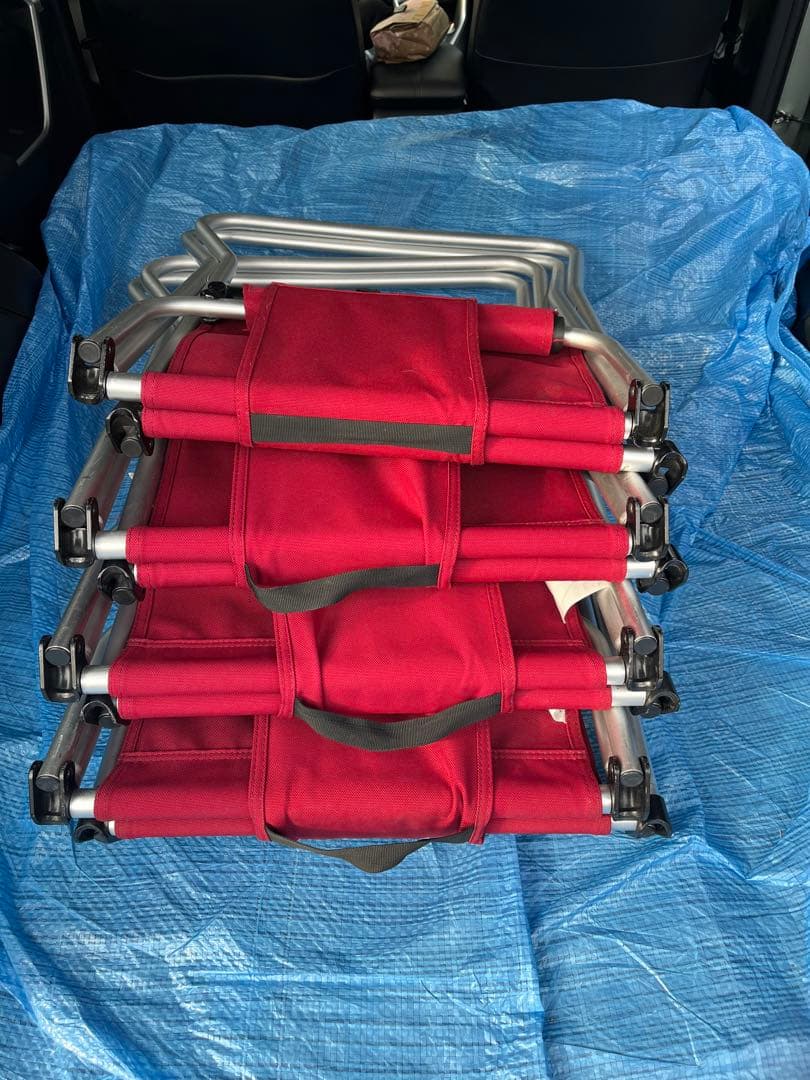  peak スノーピーク　FDフォールディングチェアワイド赤　4脚セット