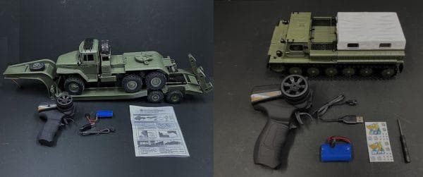 WPL B36-3 ミリタリートレーラー ・クローラー輸送トラックセット