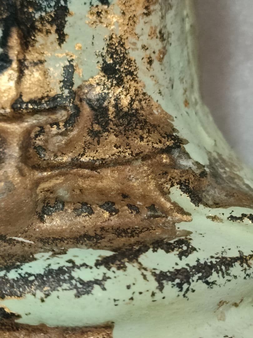 鉄仏　観音立像　夢違い観音　時代物　骨董アンティークNo.80