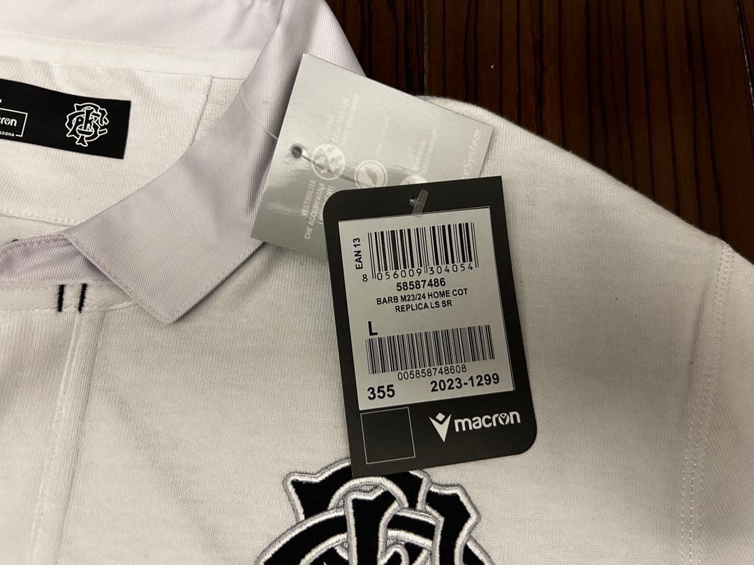 【新品未使用】Macron 2024年 ラグビー バーバリアンズ　長袖ポロ　L