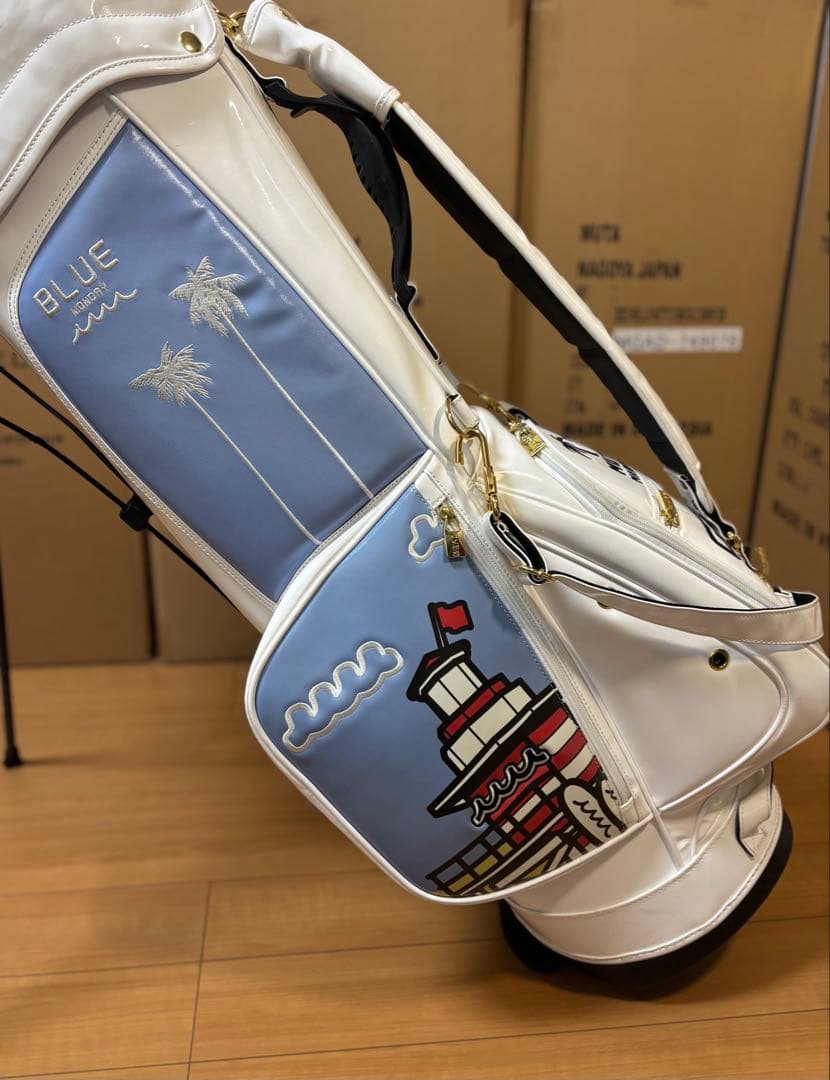 muta MARIN ムータマリン エナメル スタンドキャディバッグ 灯台 美品