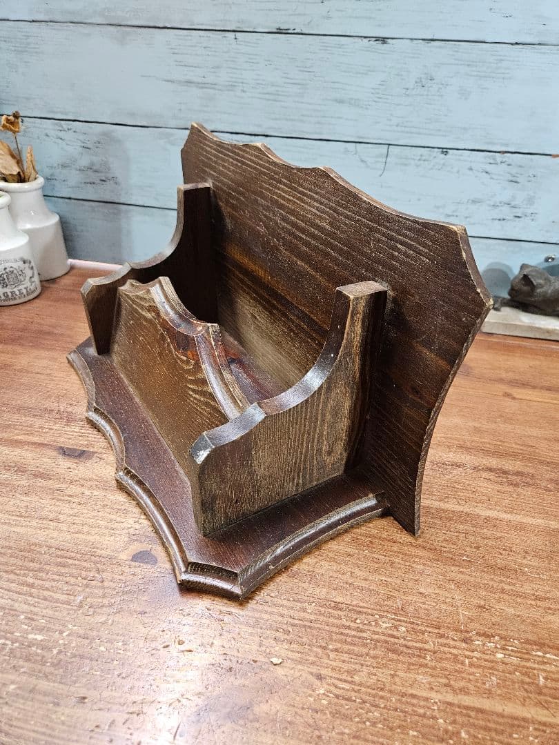 フランスアンティーク 木製のレターラック ウォールシェルフ 壁掛け 飾り棚