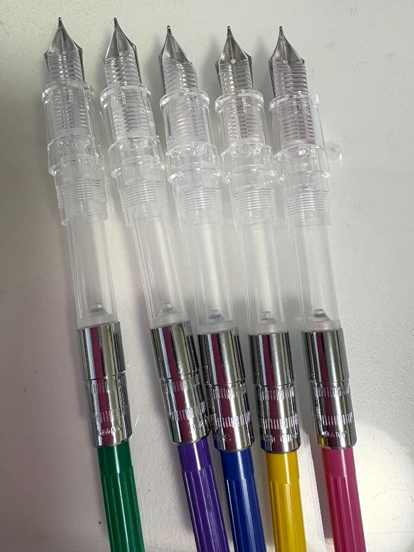 【美品】セーラー万年筆 プロフィットJr透明感 ６本セット ６色コンバーター付き