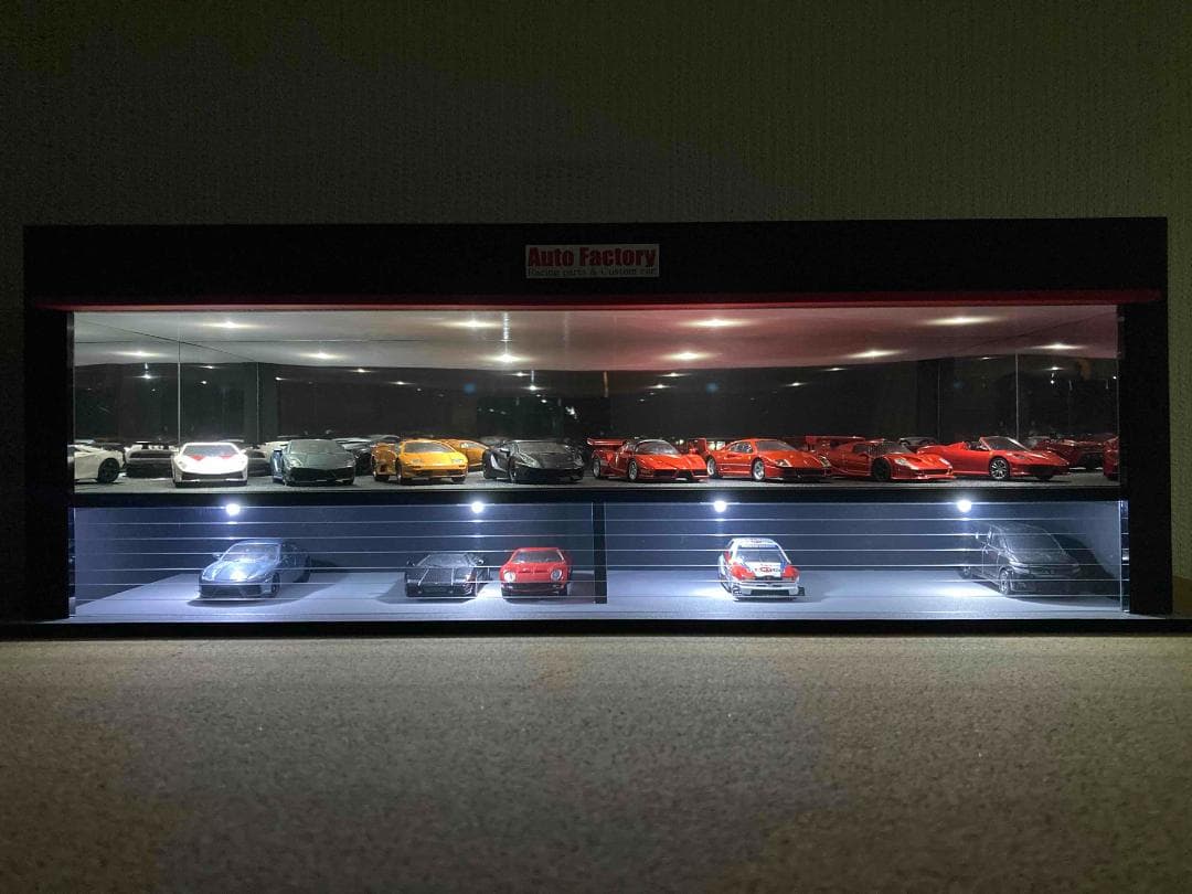 ミニカー専用ジオラマ：1/64＆1/43ショールーム＆ガレージⅠ（ワイドタイプ）