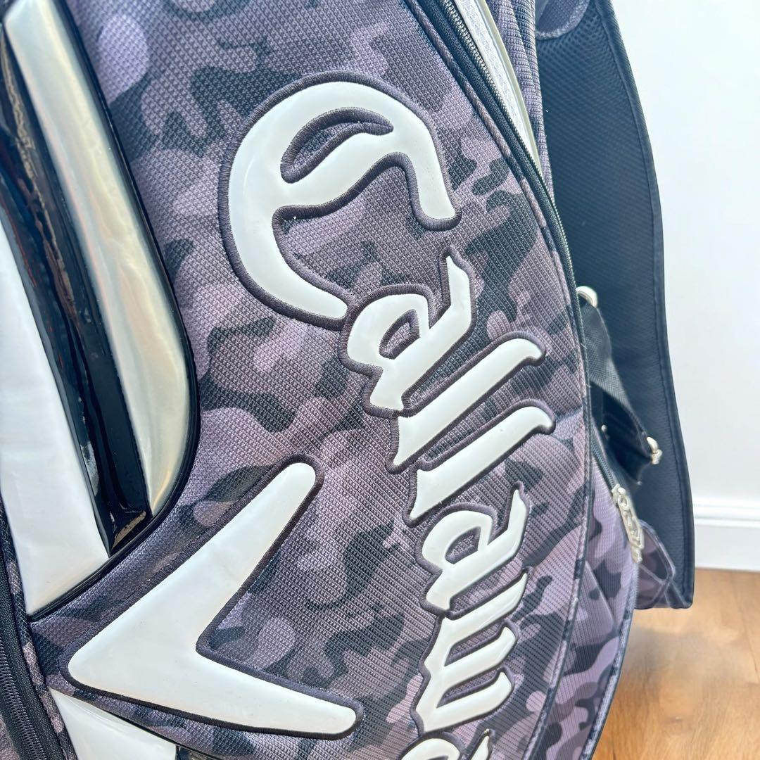 【希少・カモ柄】Callaway キャディバッグ 迷彩 5分割 自立型 グレー