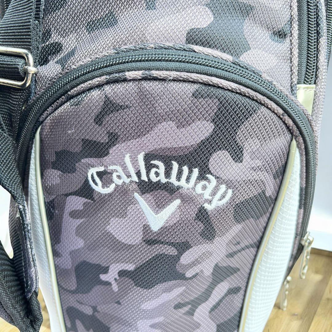 【希少・カモ柄】Callaway キャディバッグ 迷彩 5分割 自立型 グレー