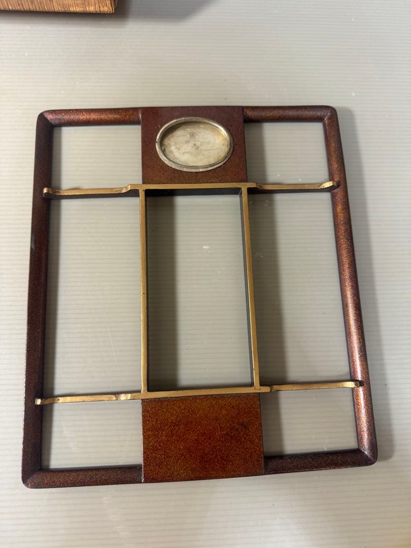 2365 草花蒔絵 硯箱 平安楊光堂作　書道具