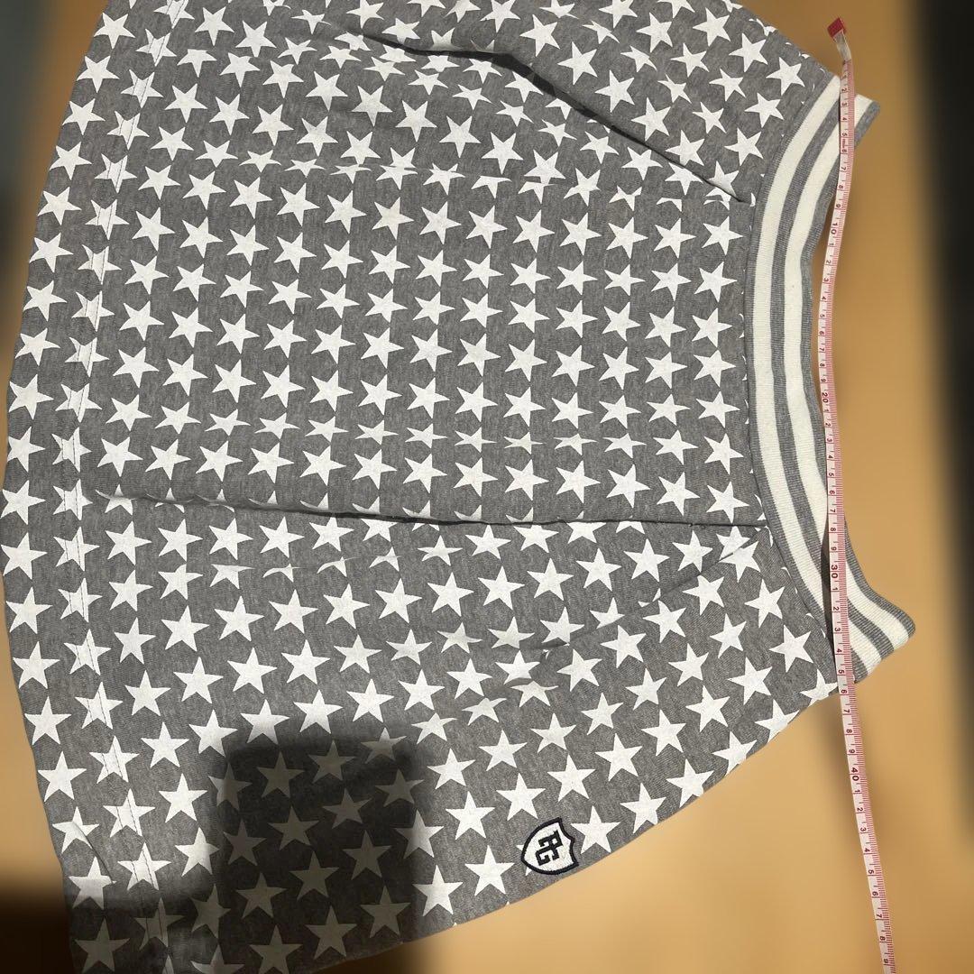 パーリーゲイツ星柄グレーコットンスカート M