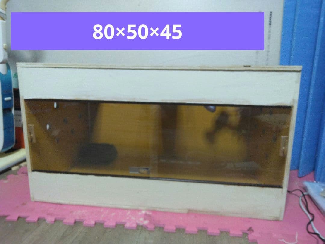 ラスト！特大木製爬虫類ケージ 内蔵ライト付き