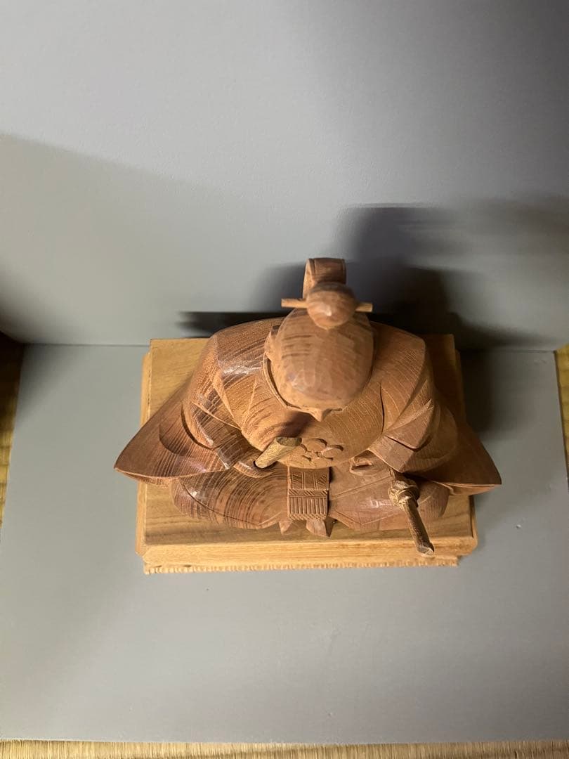 特別価格　菅原道真公　木彫り　欅材　天神様　学問の神様　大　24