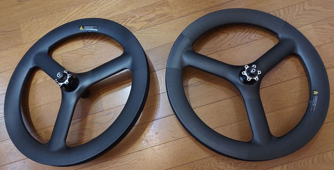 ICANカーボンバトンホイール前後セット 20インチ451ディスクブレーキ用中古