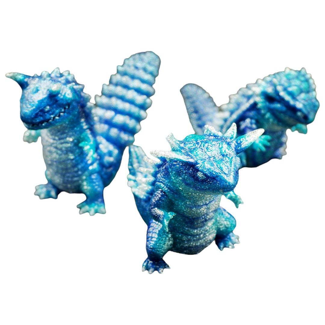 ミニ超獣　レオパ　フトアゴ　怪獣　可動　ソフビ　フィギュア　グリッター　3体