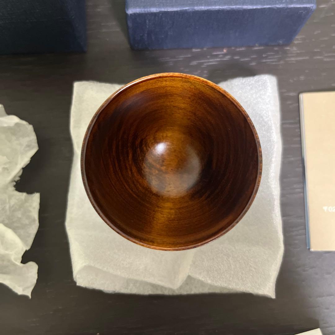 （値下げ）【新日本プロレス50周年記念コラボ】漆器・秀衡塗　ぐい呑み