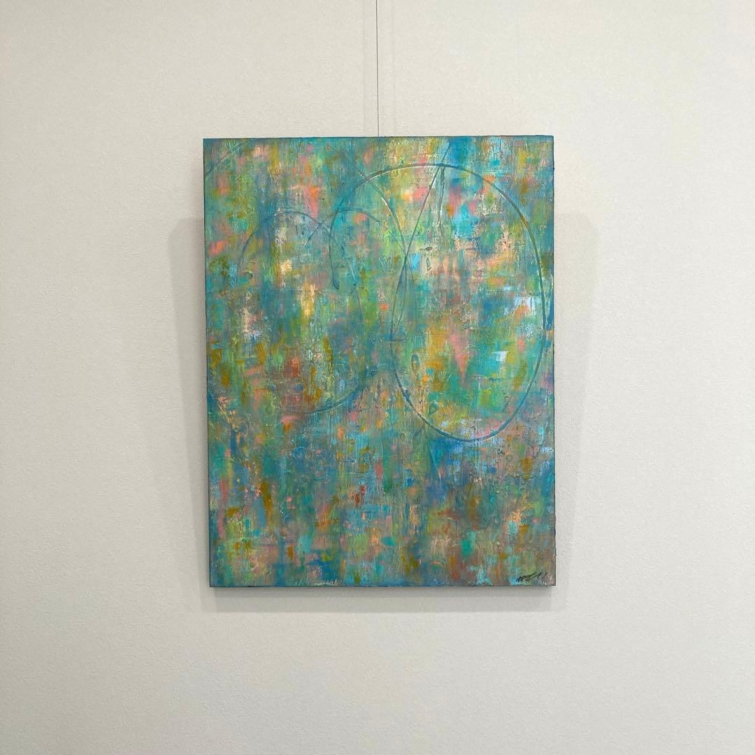 アクリル画 抽象画 アートパネル 北欧 原画 アート 絵画 インテリア グリーン