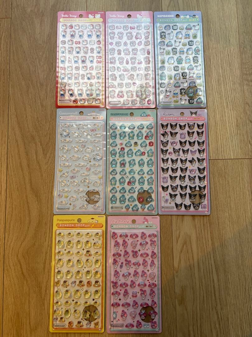 【8種セット】正規品 サンリオmini コンプリート ボンボンドロップシール