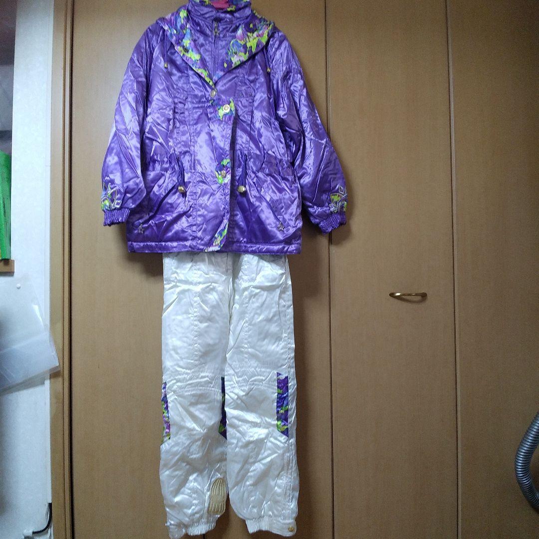 紫色ナイロン製スキーウェア（女性用）Lサイズ