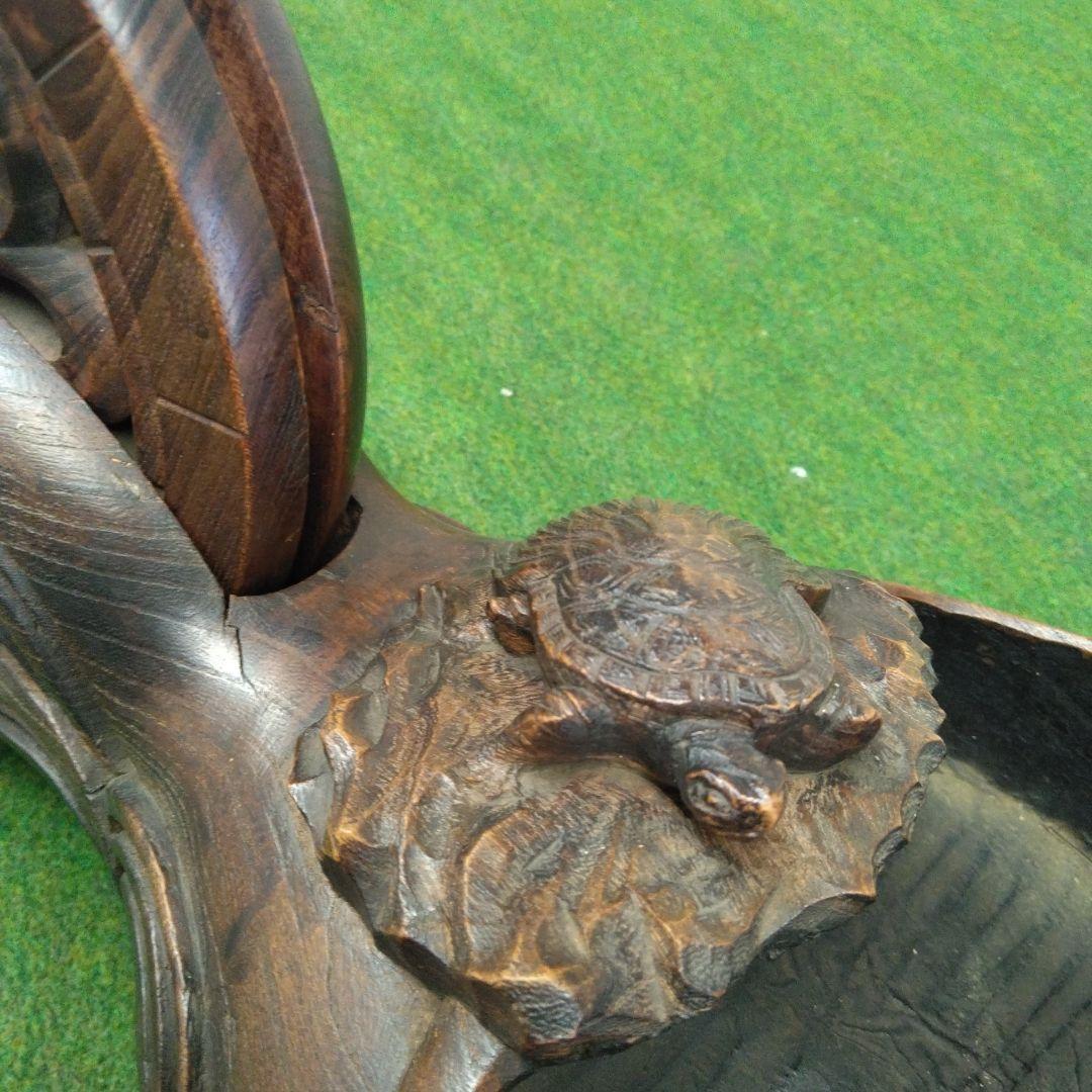 ち*ー様 木製彫刻 亀のデザイン