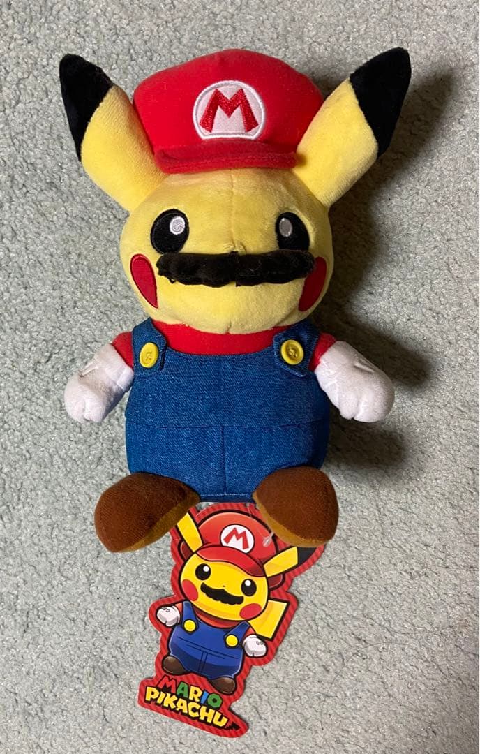 お*◎様 【タグ付き】マリオピカチュウ ぬいぐるみ