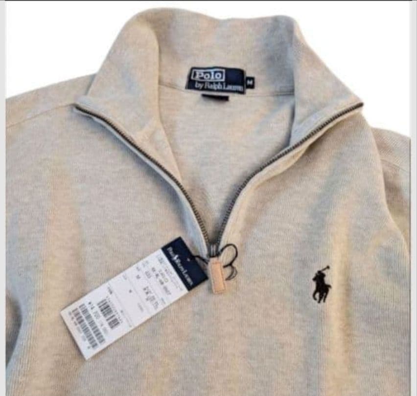 新品未使用タグ付き　ポロラルフローレン　コットンハーフジップセーター　LL
