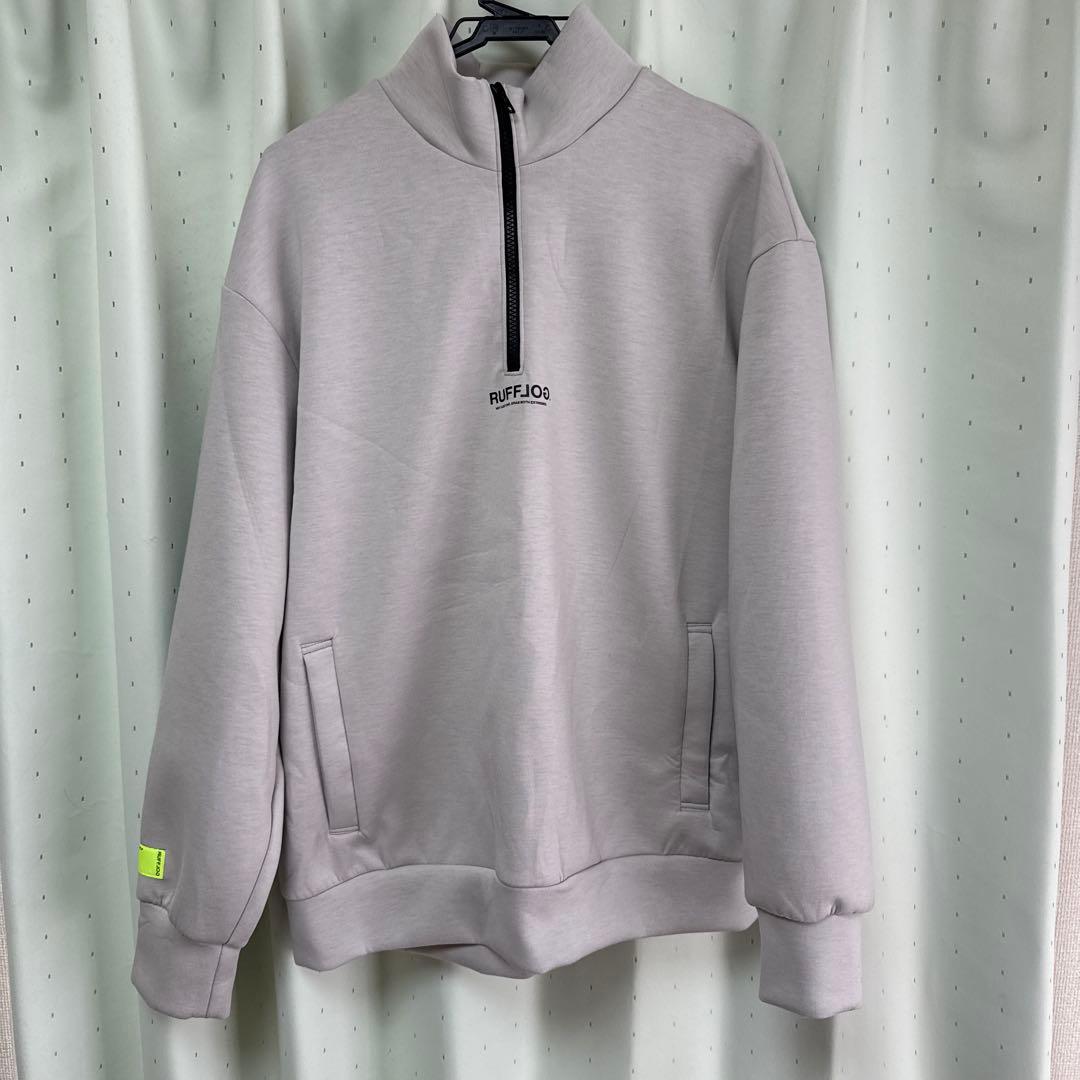 RUFFLOG ハーフジップ スウェット グレー　サイズＬ