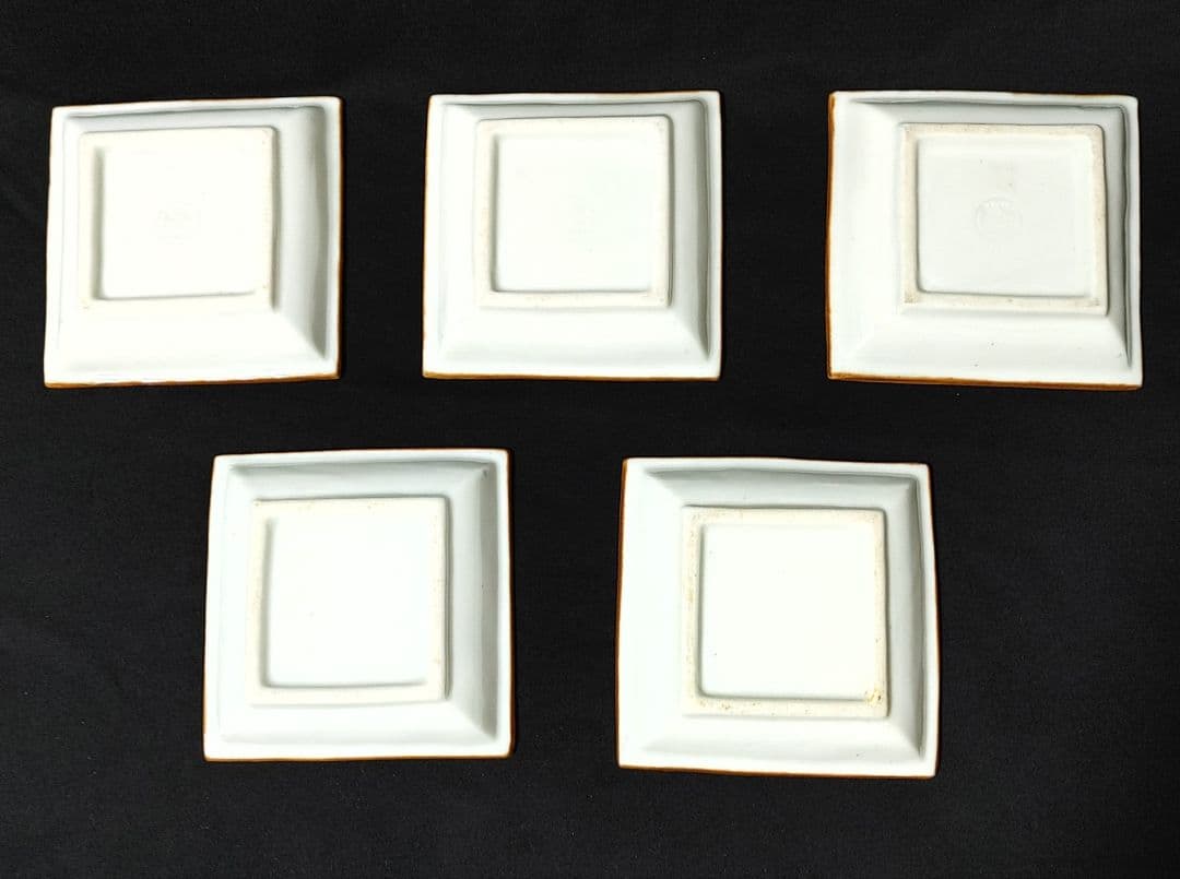 河濵支流　永楽保全作　角手塩皿５枚