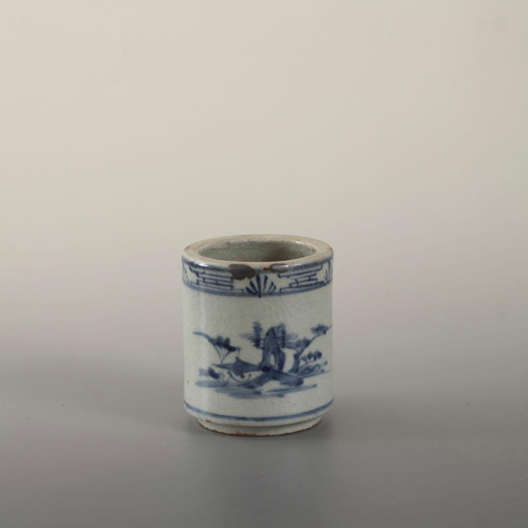 染付 筒碗 筒茶碗 筒盃 香炉 古美術 古染付 古道具 アンティーク 茶道具