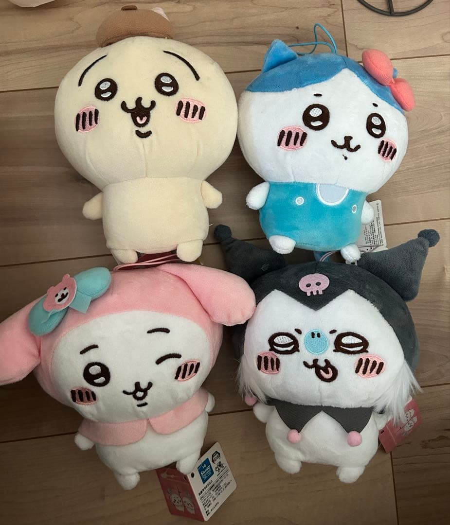 【タグ付き】ちいかわ×サンリオキャラクターズ　ドール　4種セット